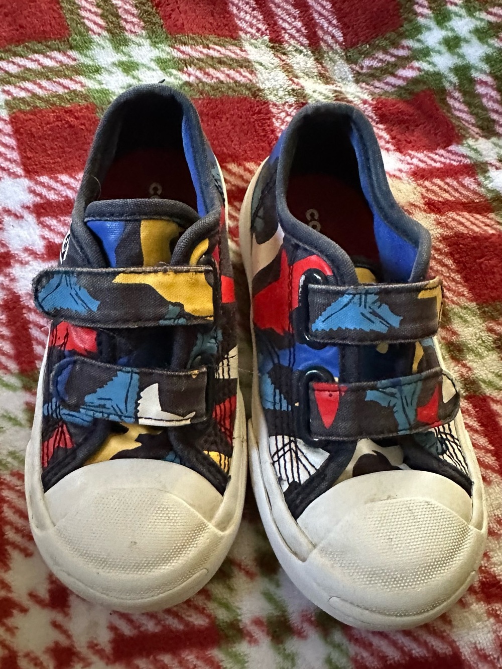Converse Kids Multicolor Velcro Sneakers - Blue/Red/Yellow